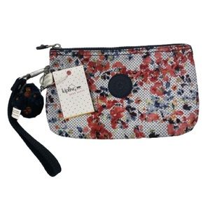 New Kipling Busy Blossoms Wristlet Purse